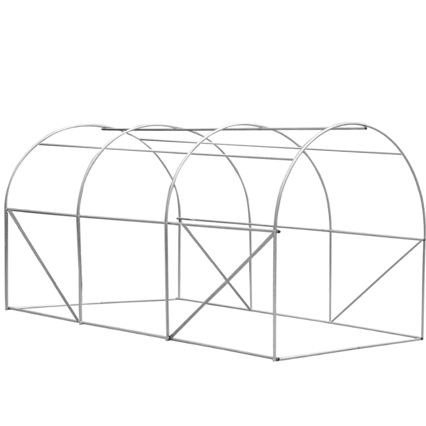 Gewächshaus klein - Foliengewächshaus winterfest mit stabiler Folie für Gewächshaus & Tomatenhaus -Treibhaus & Folientunnel Gewächshaus für Balkon, Garten, Anzucht & Pflanzenzucht - 200 x 300 x 200 cm