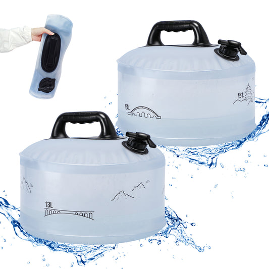 13L Camping Portable Water Bag Outdoor Hiking Travel Emergency Car Water Storage Equipment Home Living Water Tanks Foldable Water Container