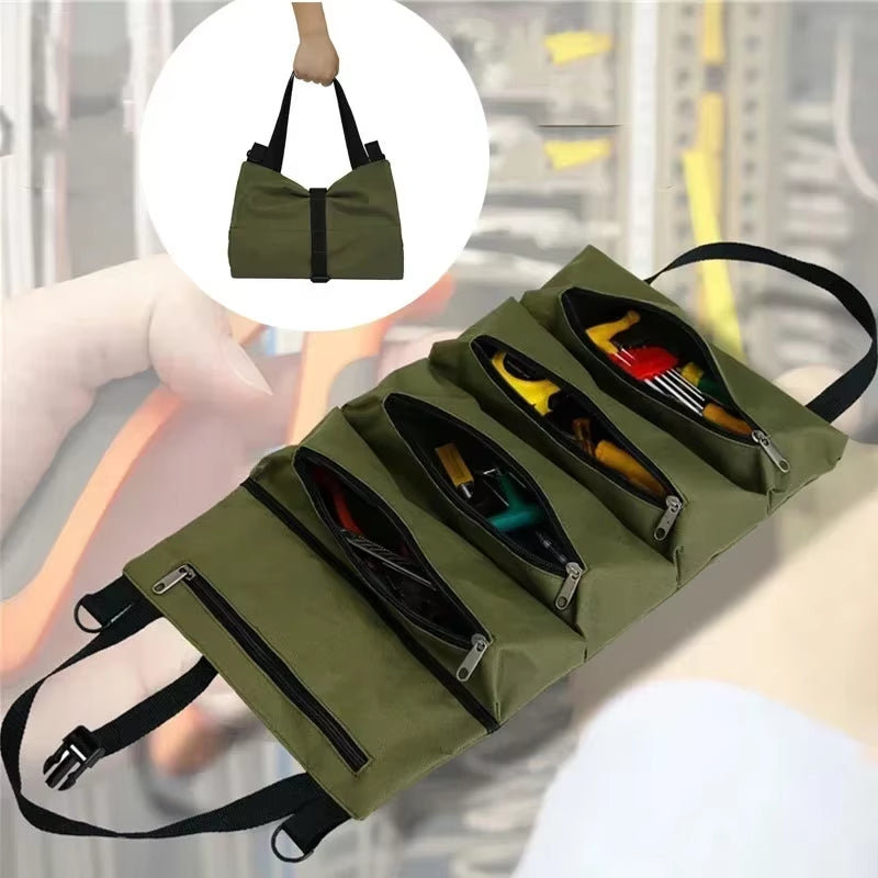 Multi-Purpose Tool Bag High Quality Professional Multi Pocket Hardware Tools Pouch Roll up Portable Small Tools Organizer Bag