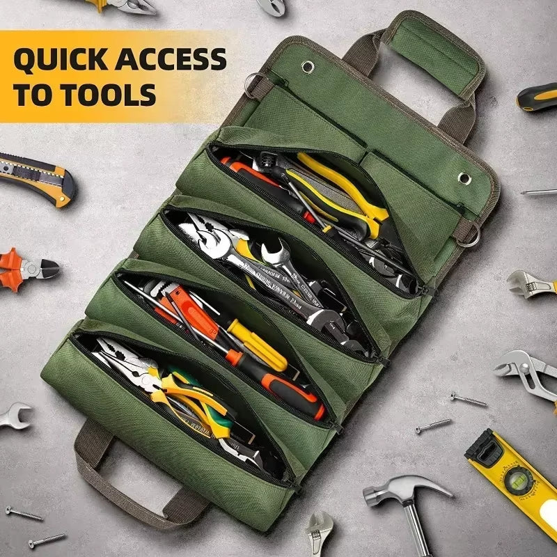 Multi-Purpose Tool Bag High Quality Professional Multi Pocket Hardware Tools Pouch Roll up Portable Small Tools Organizer Bag