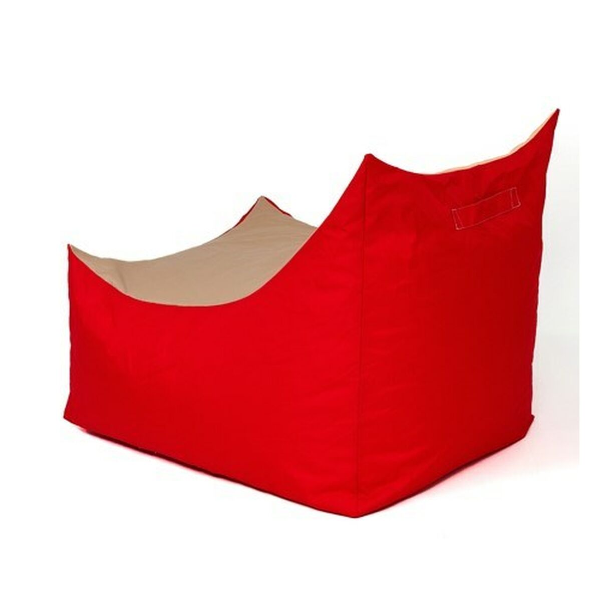 Pouffe GO GIFT Red Beige Oxford tejido antidesgarros-1