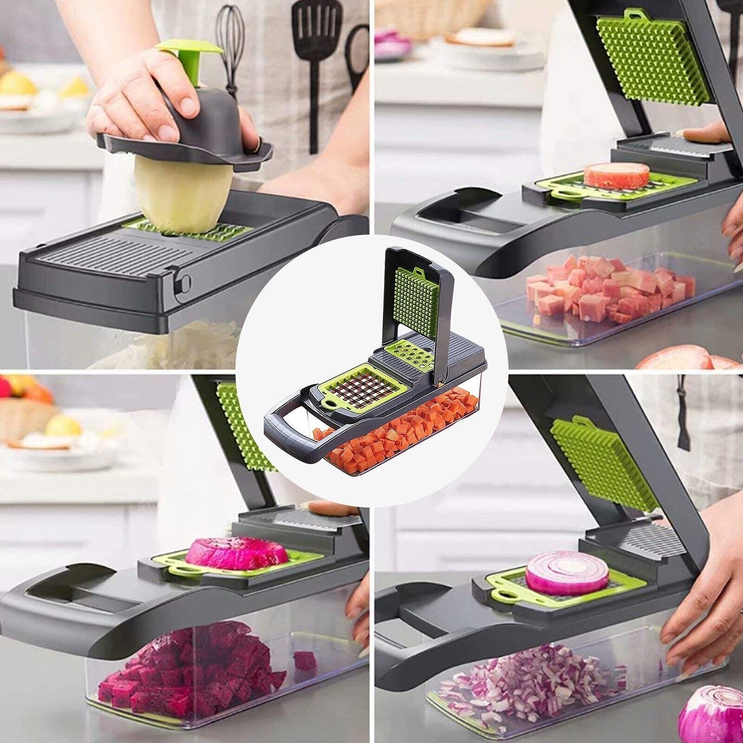 15 Multi Slicer Set Vegetable Slicer Kitchen Grater Vegetable Slicer Inserts Pus Separator