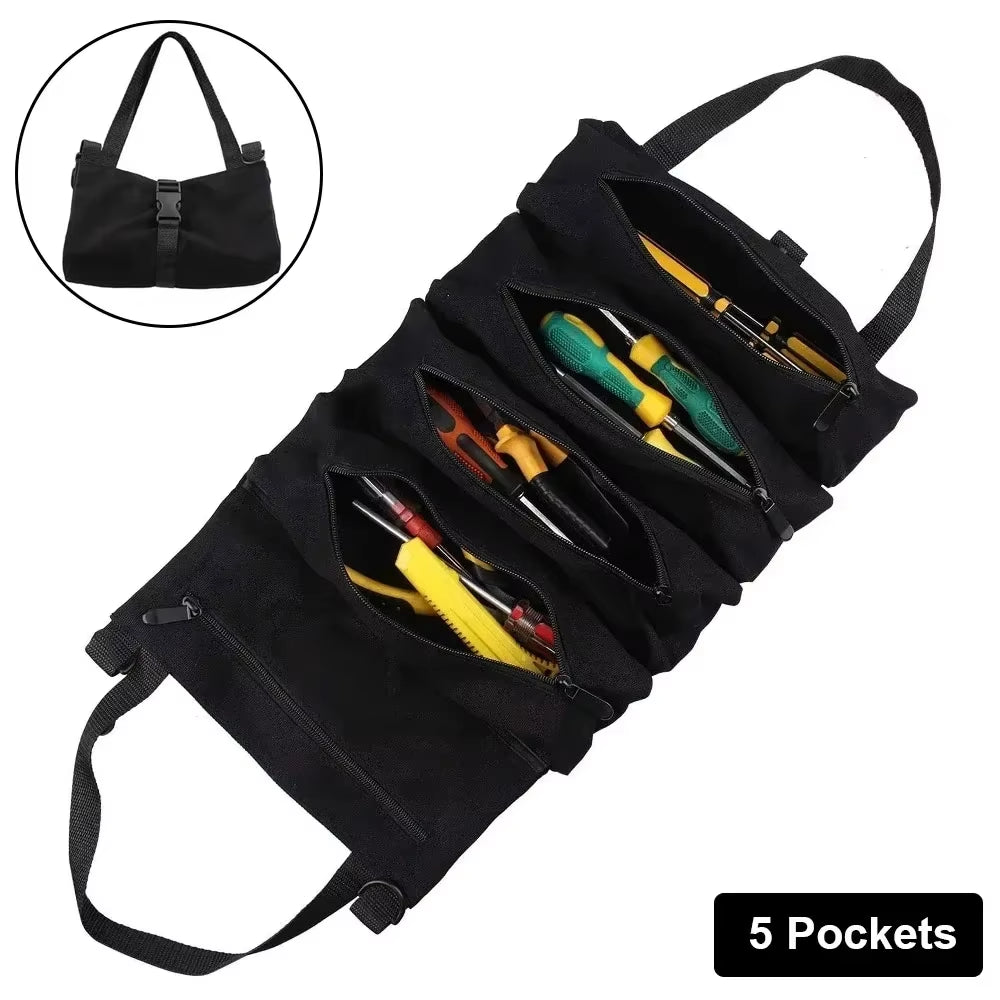 Multi-Purpose Tool Bag High Quality Professional Multi Pocket Hardware Tools Pouch Roll up Portable Small Tools Organizer Bag