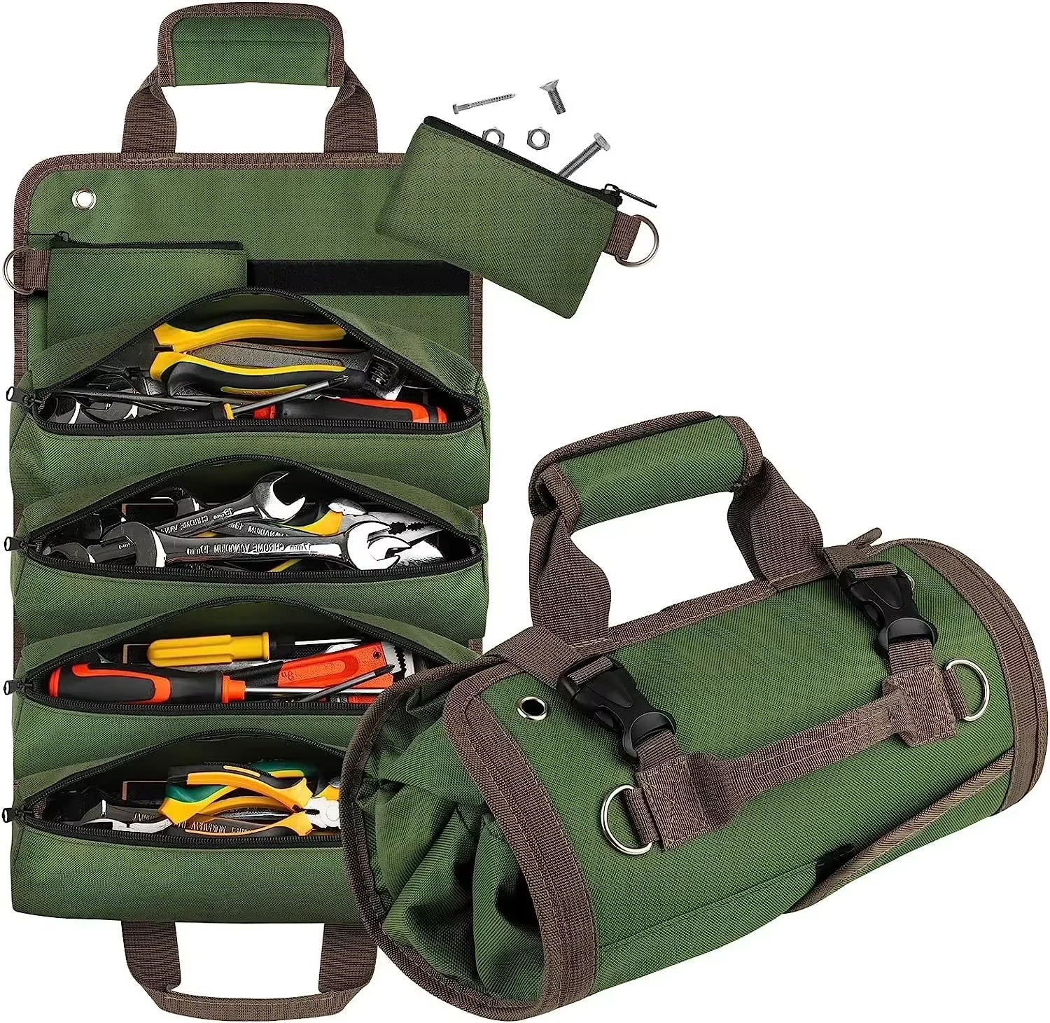 Multi-Purpose Tool Bag High Quality Professional Multi Pocket Hardware Tools Pouch Roll up Portable Small Tools Organizer Bag