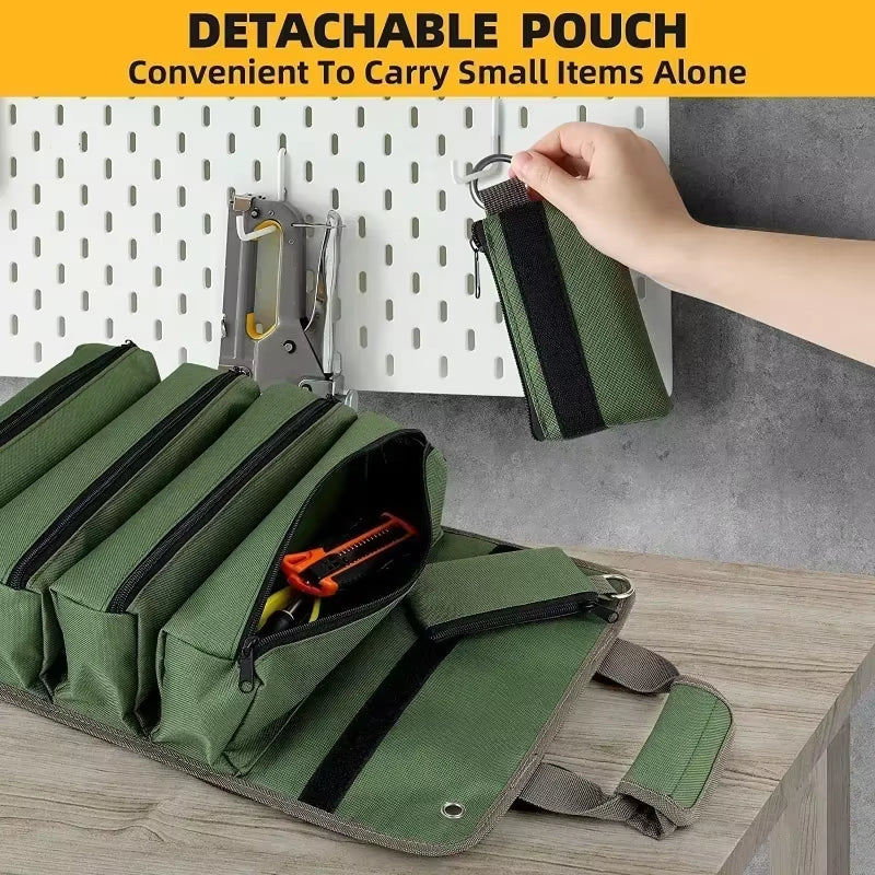 Multi-Purpose Tool Bag High Quality Professional Multi Pocket Hardware Tools Pouch Roll up Portable Small Tools Organizer Bag