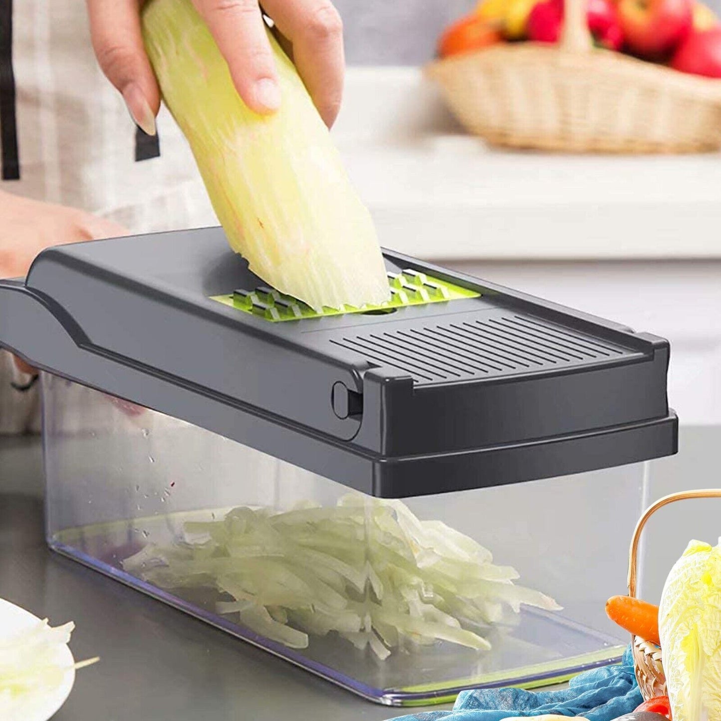15 Multi Slicer Set Vegetable Slicer Kitchen Grater Vegetable Slicer Inserts Pus Separator