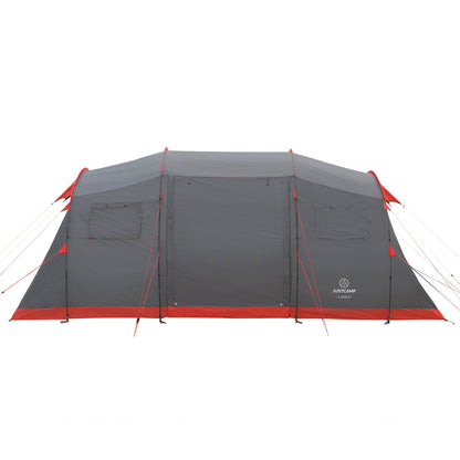 Zelt 4 Personen JUSTCAMP Lake 4 Mann Familienzelt Tunnel Camping Zelt grau